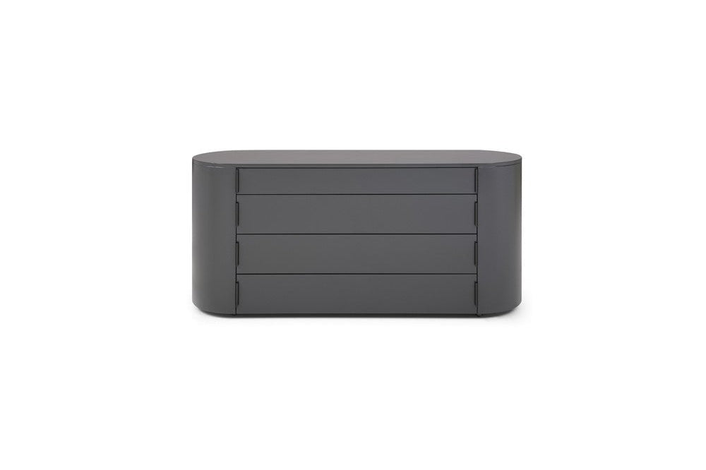 Sims Matte Dark Grey Chest of Drawers by Tommy Franks
