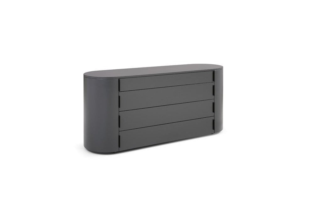 Sims Matte Dark Grey Chest of Drawers by Tommy Franks