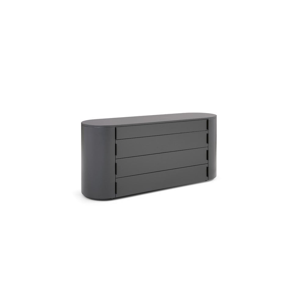 Sims Matte Dark Grey Chest of Drawers by Tommy Franks