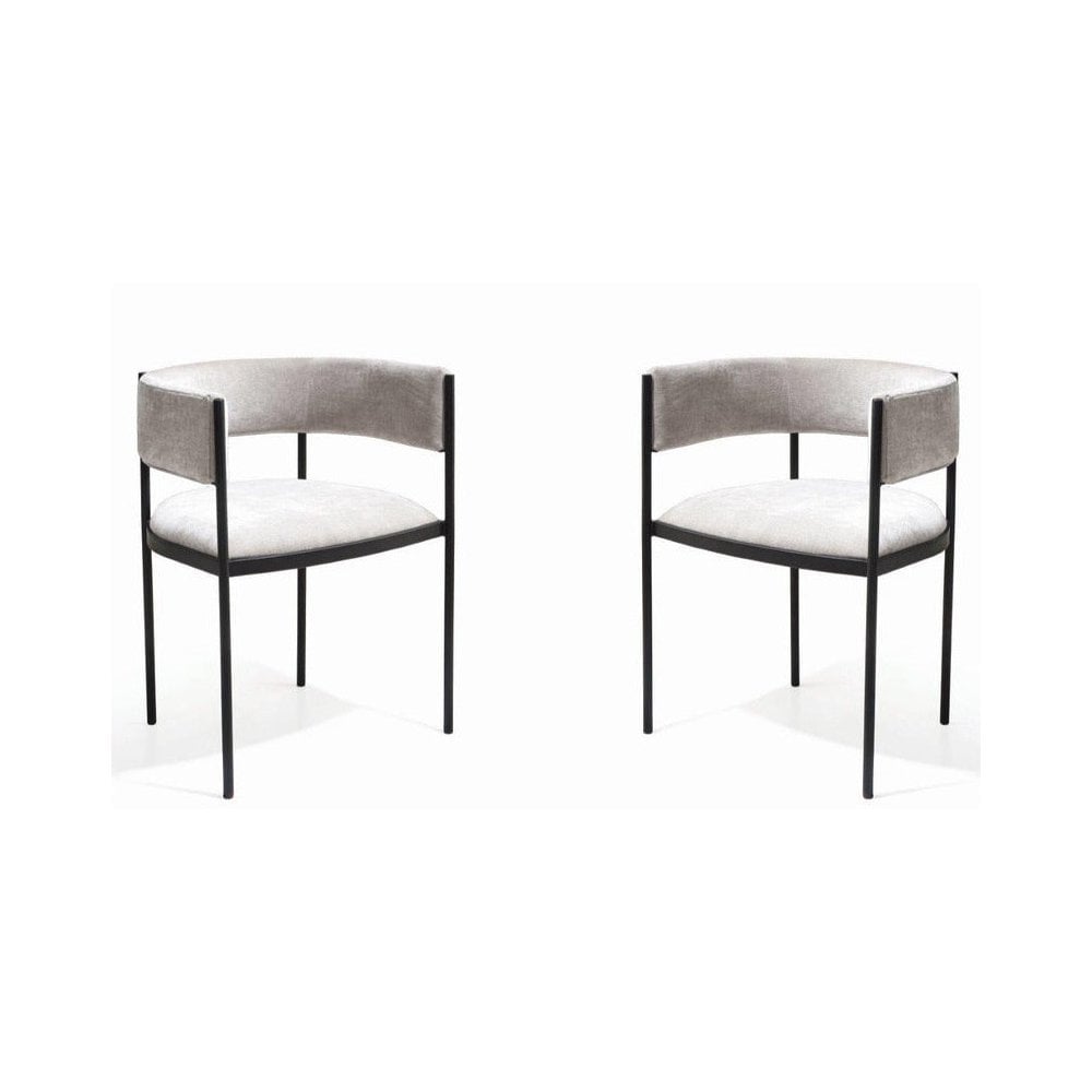 Envie I Grey Beige Dining Chairs Set of 2 by Tommy Franks