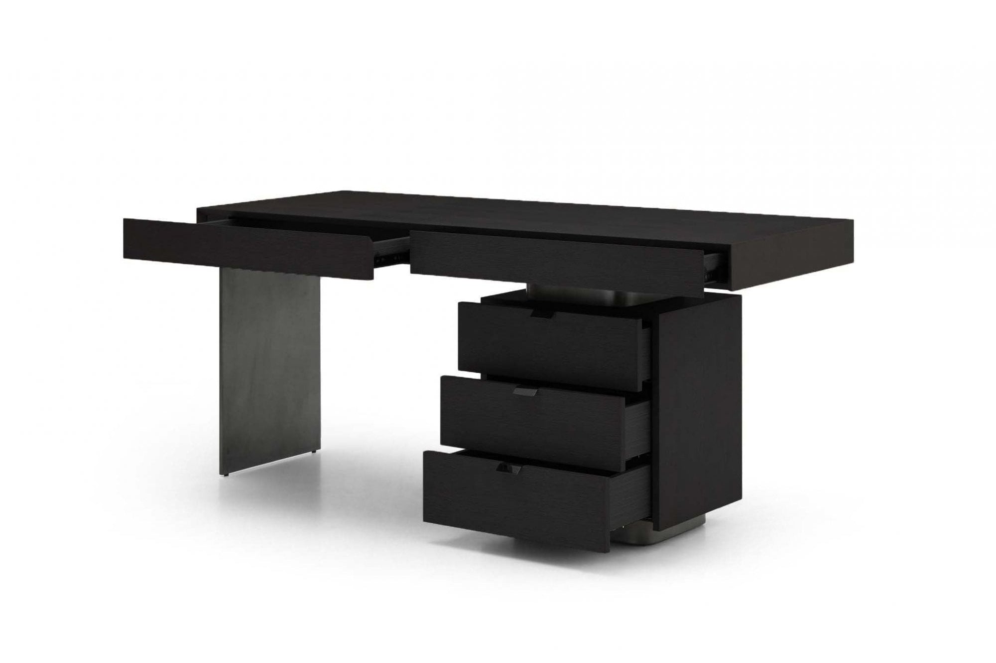 Oston Smoke Oak Desk with Right Hand Drawers by Tommy Franks