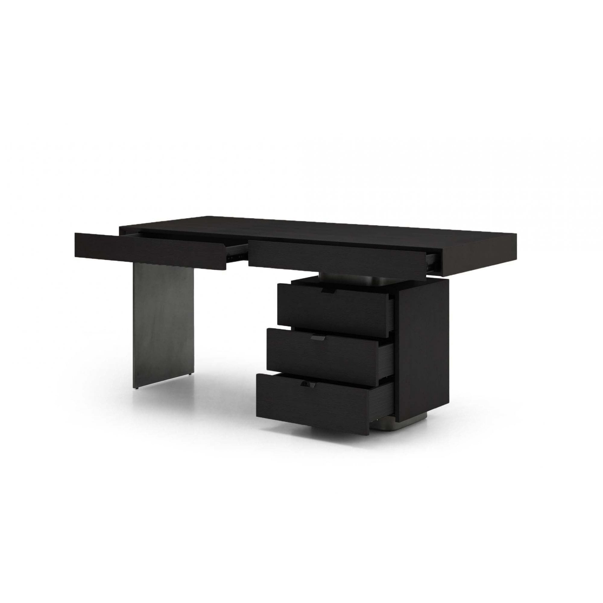 Oston Smoke Oak Desk with Right Hand Drawers by Tommy Franks