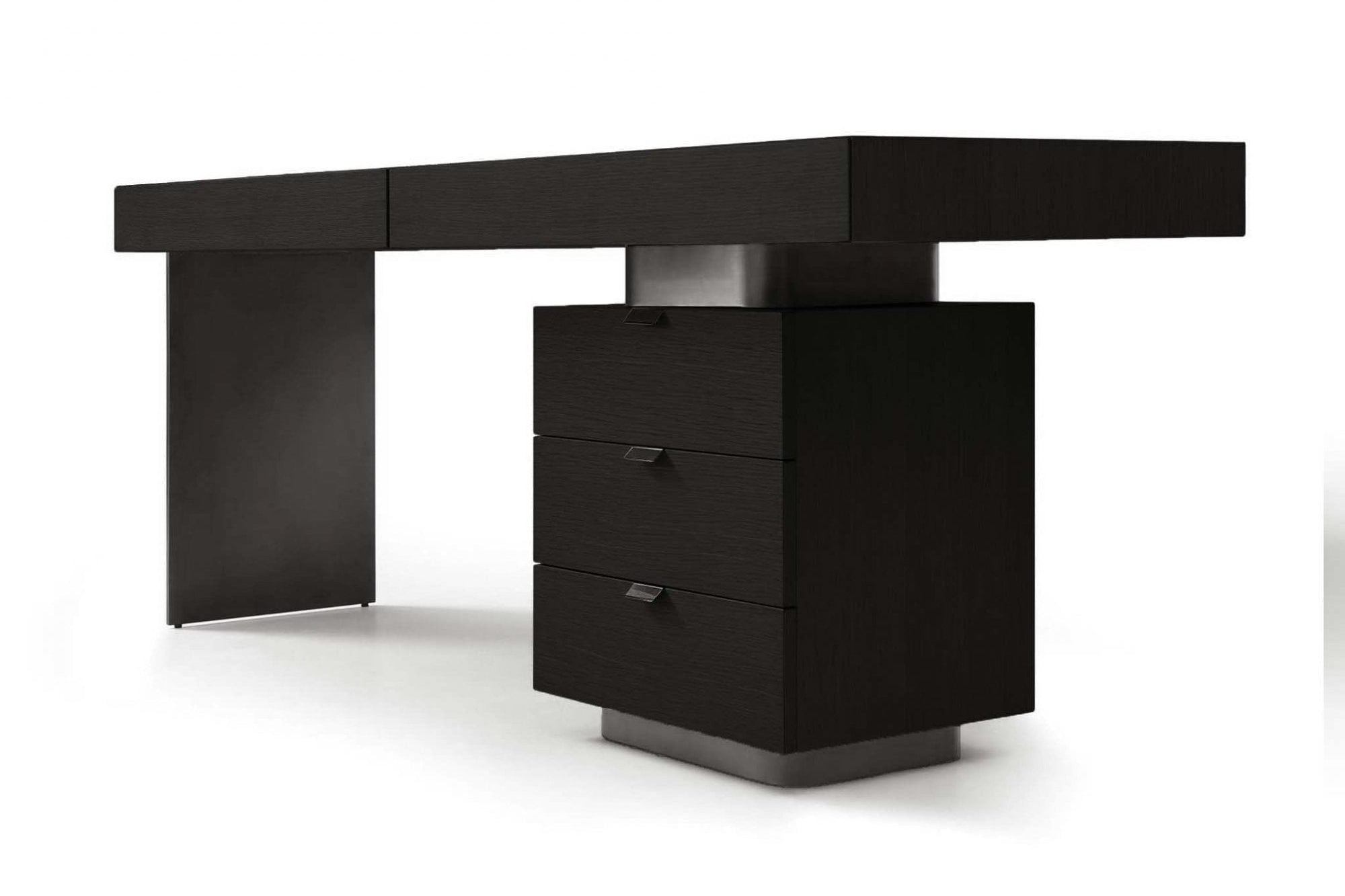 Oston Smoke Oak Desk with Right Hand Drawers by Tommy Franks