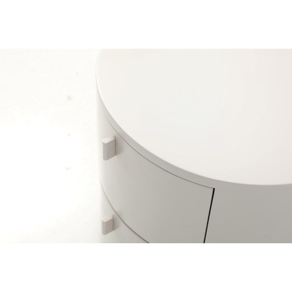 Sims Matte Beige Bedside Table by Tommy Franks