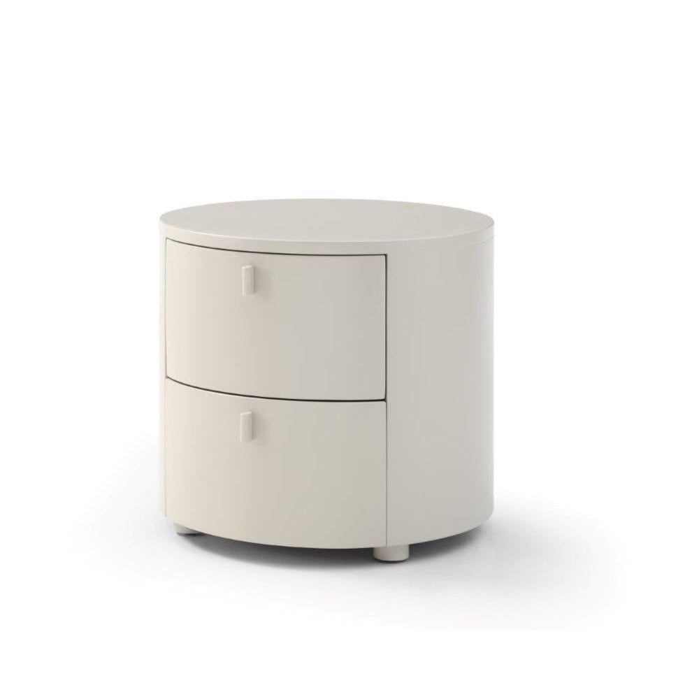 Sims Matte Beige Bedside Table by Tommy Franks