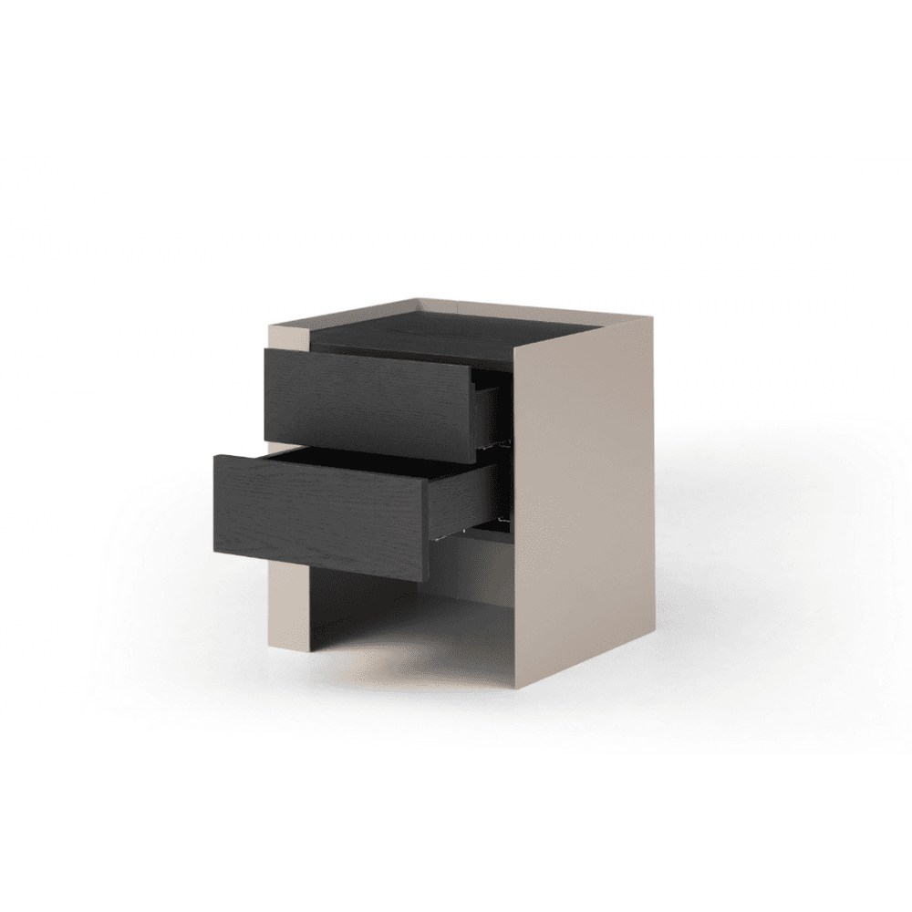 Tunica Taupe Pair of Bedside Tables by Tommy Franks