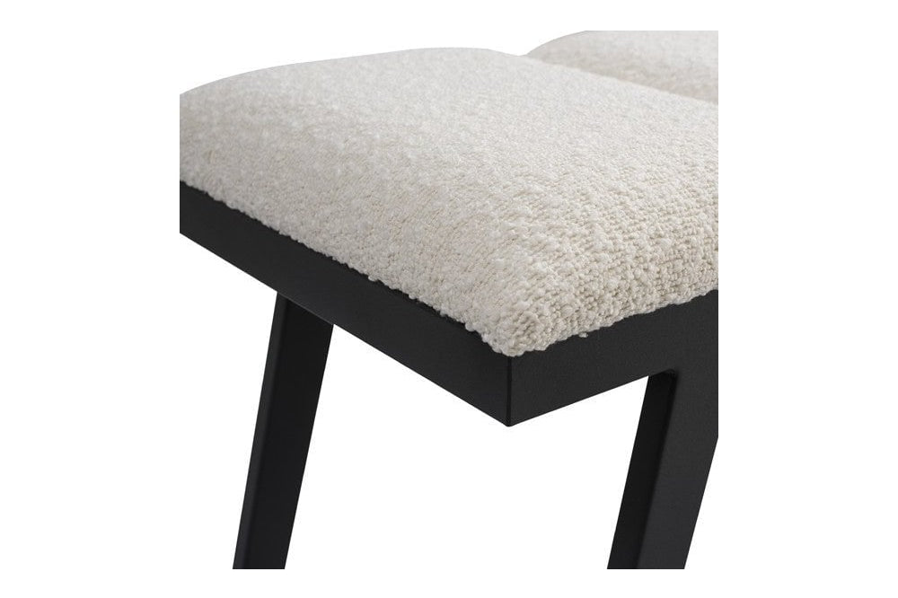Ponce Chex Polar Bouclé Bench by Tommy Franks
