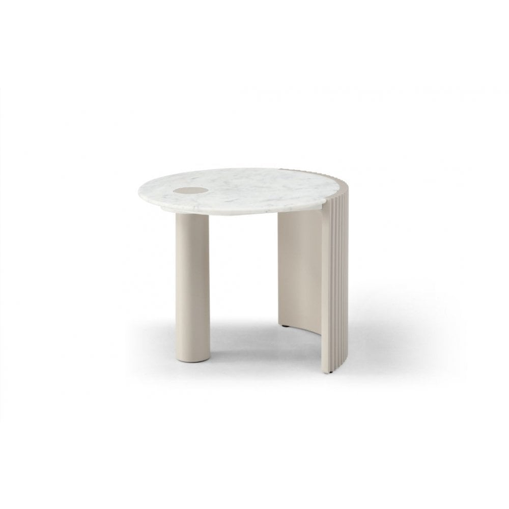 Salida Beige Side Table by Tommy Franks