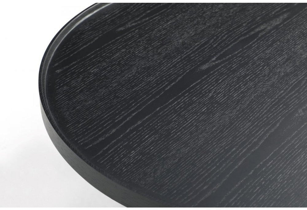 Lincoln Coffee Table Matte Black Oak Wood by Tommy Franks
