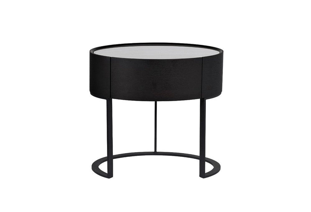 Verge Black Oak Bedside Table by Tommy Franks