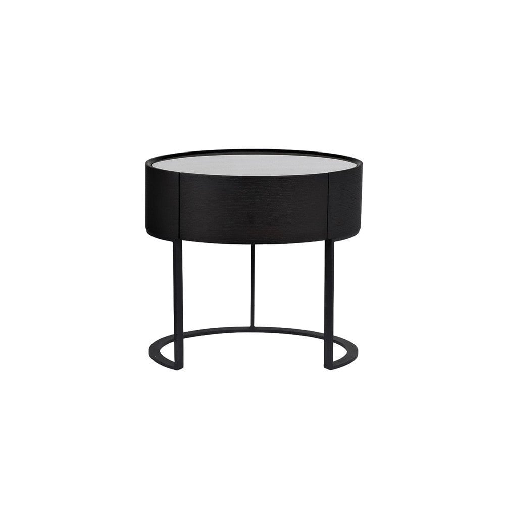 Verge Black Oak Bedside Table by Tommy Franks