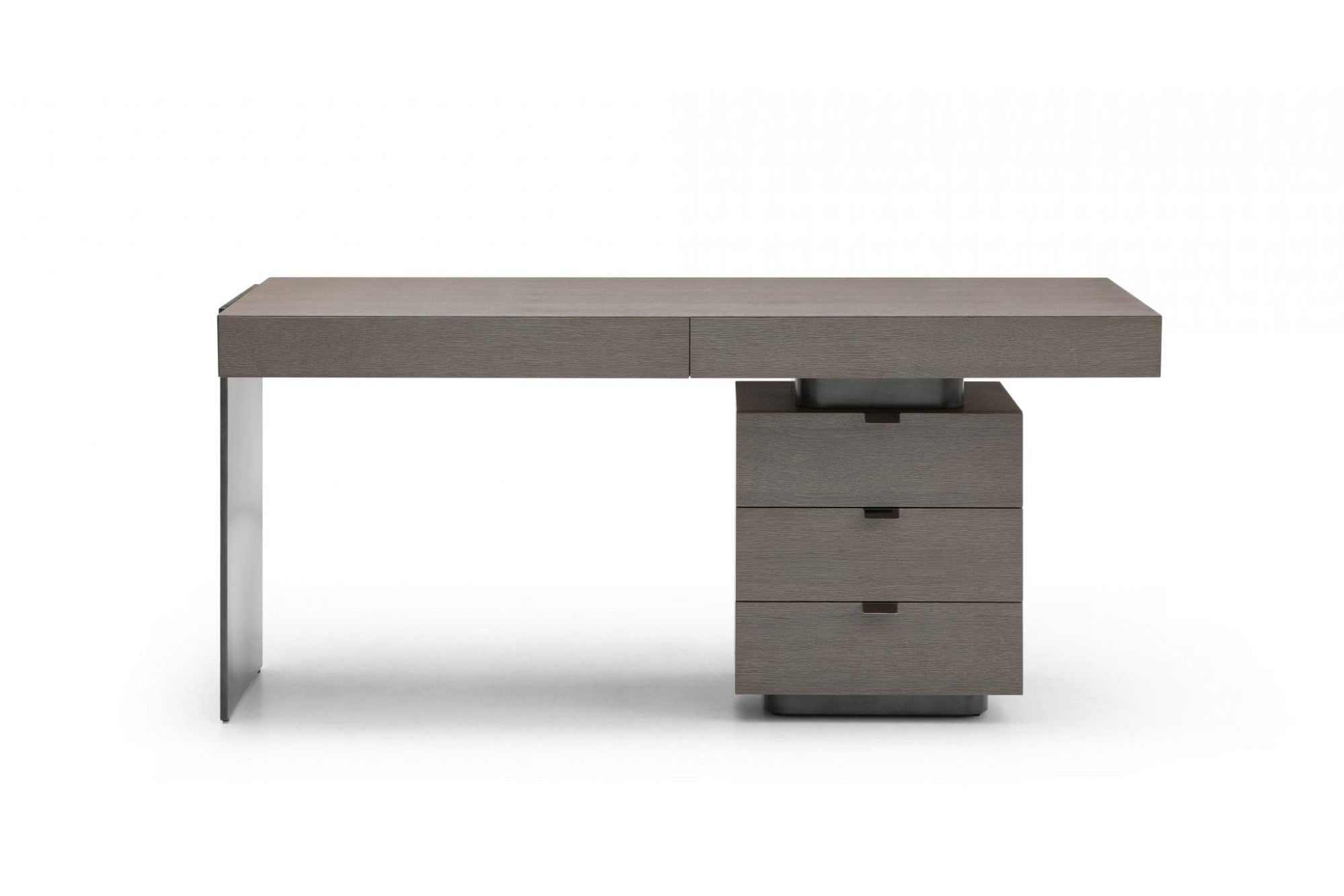 Oston Grey Desk with Right Hand Drawers by Tommy Franks
