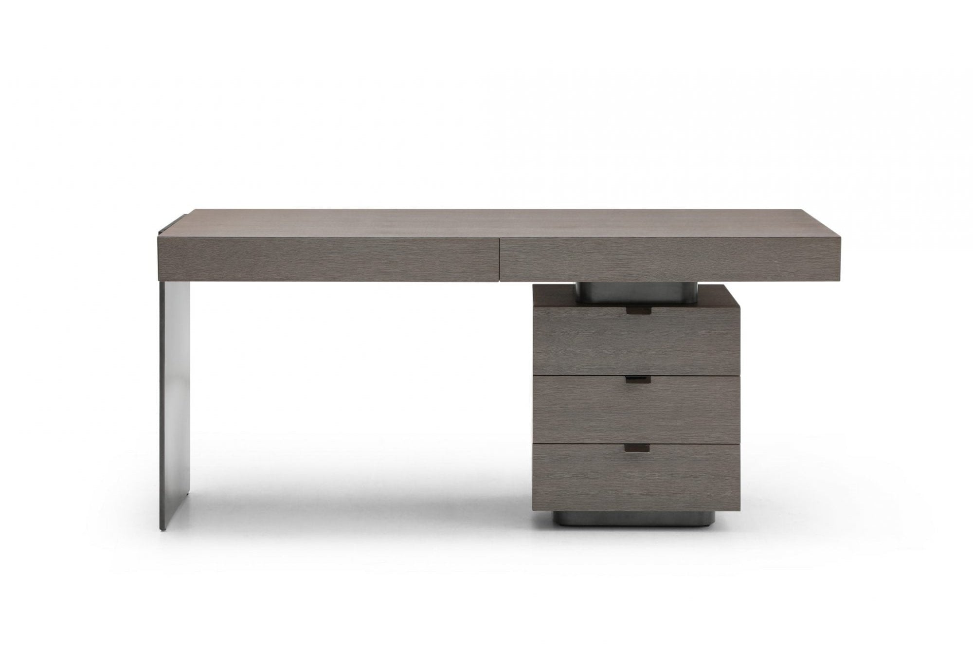 Oston Grey Desk with Right Hand Drawers by Tommy Franks