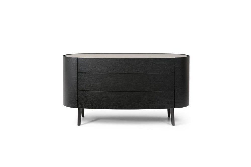 Weston Black Oak Chest of Drawers by Tommy Franks