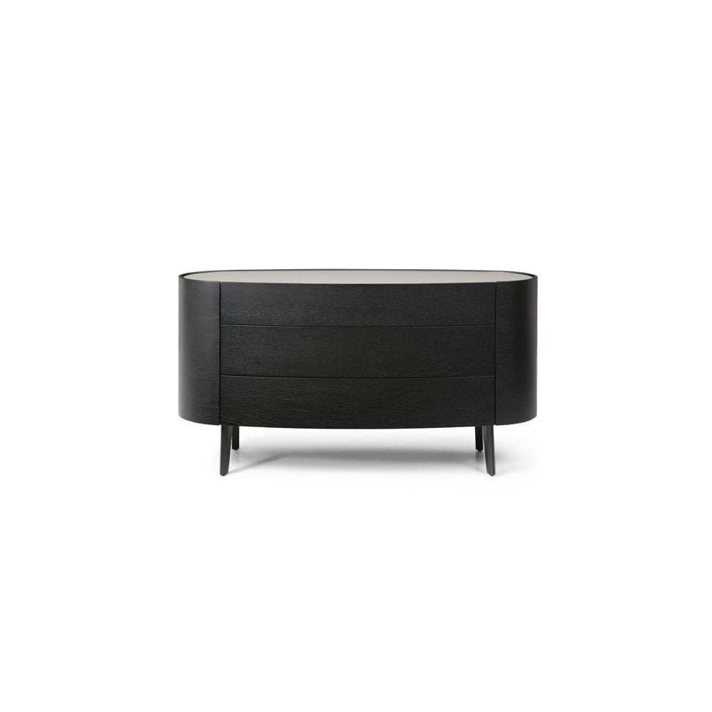 Weston Black Oak Chest of Drawers by Tommy Franks