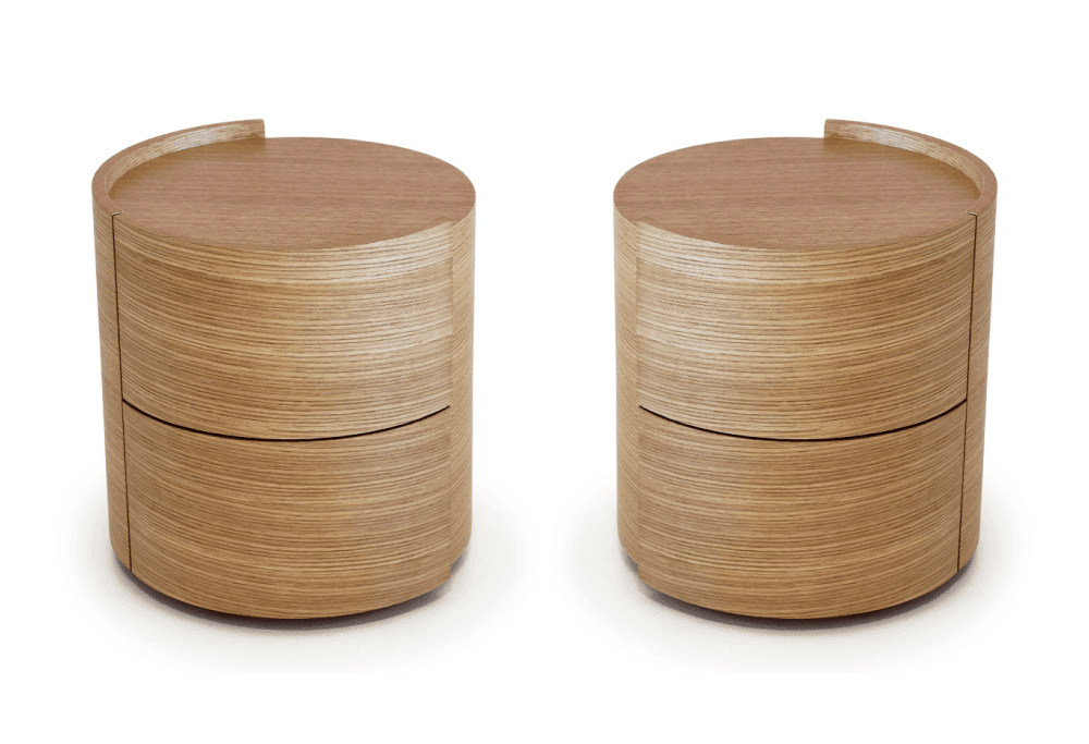 Dexter Ash Oak Pair of Bedside Tables by Tommy Franks