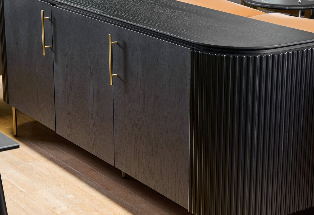 Lantine Black Oak & Brass Buffet by Tommy Franks