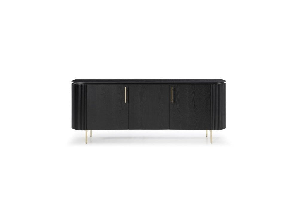 Lantine Black Oak & Brass Buffet by Tommy Franks