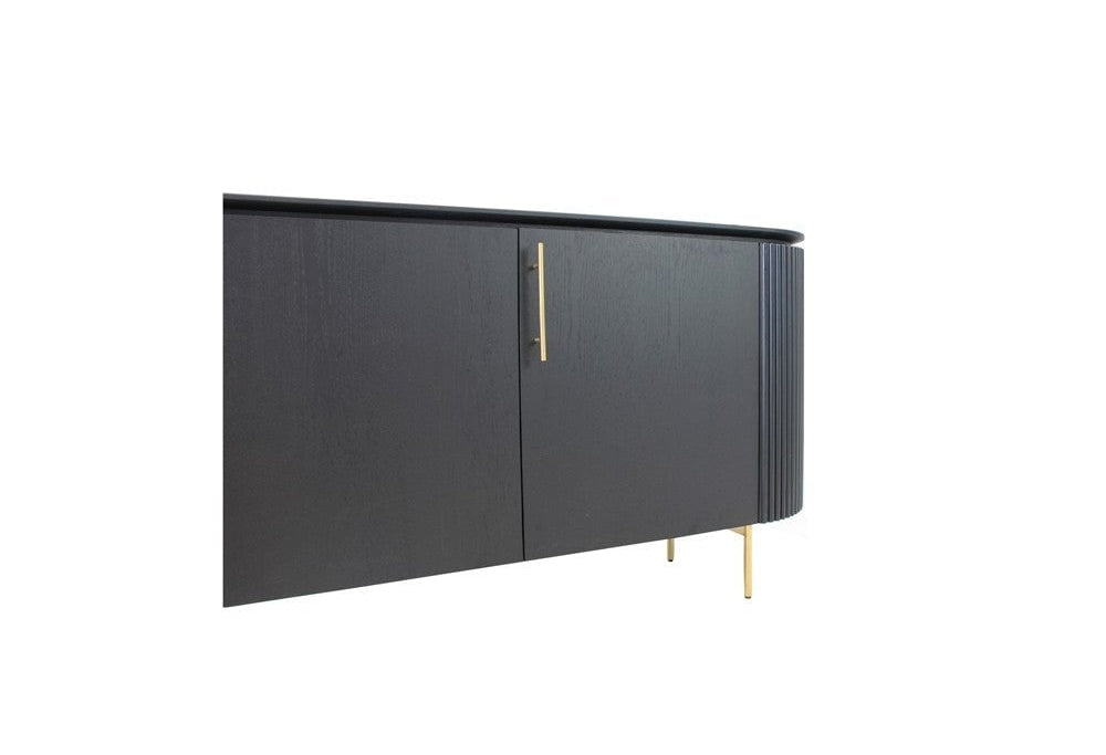 Lantine Black Oak & Brass Buffet by Tommy Franks