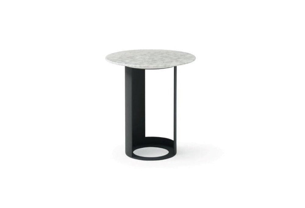 Alban Carrara White Side Table by Tommy Franks
