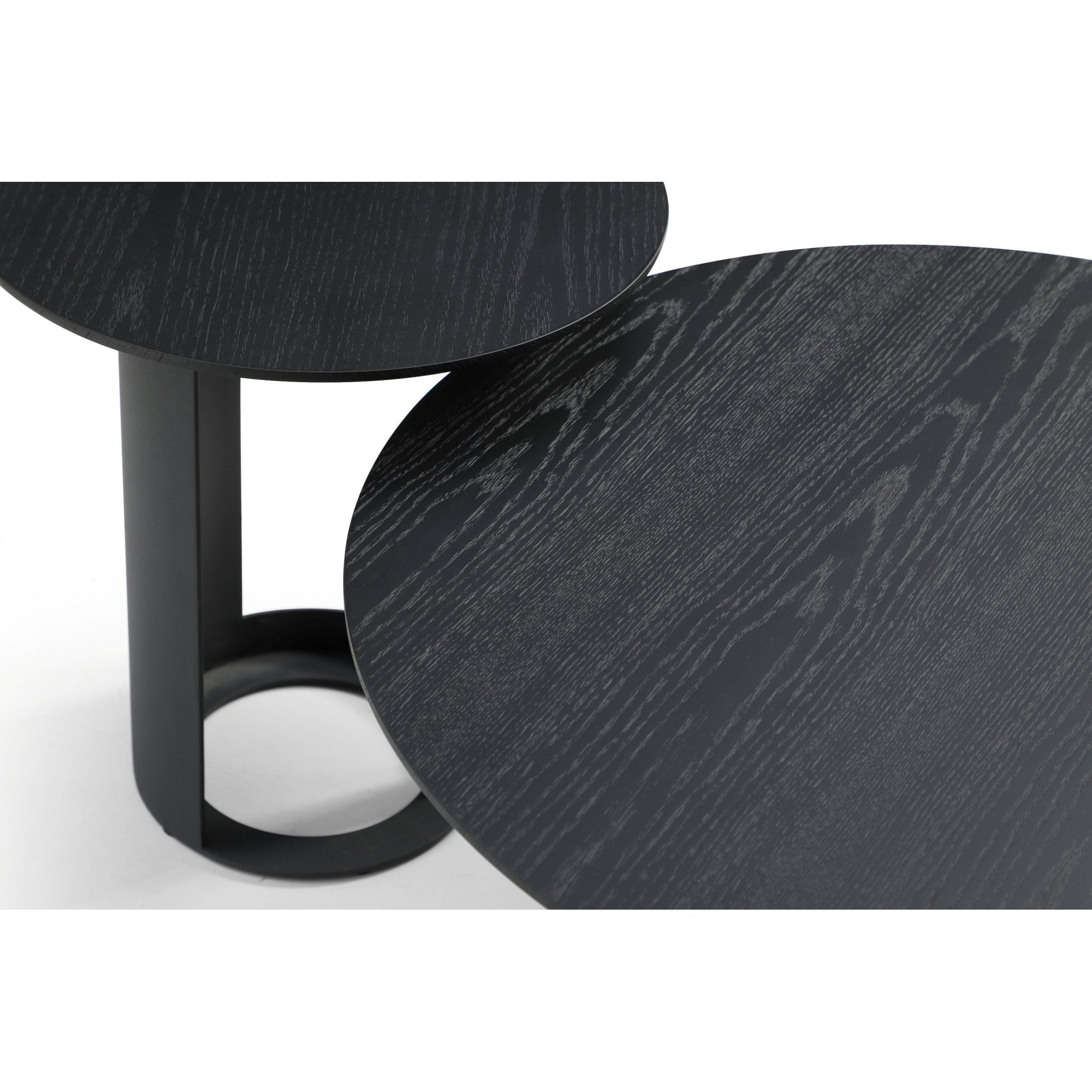 Alban Coffee Table Matte Black Oak Wood by Tommy Franks