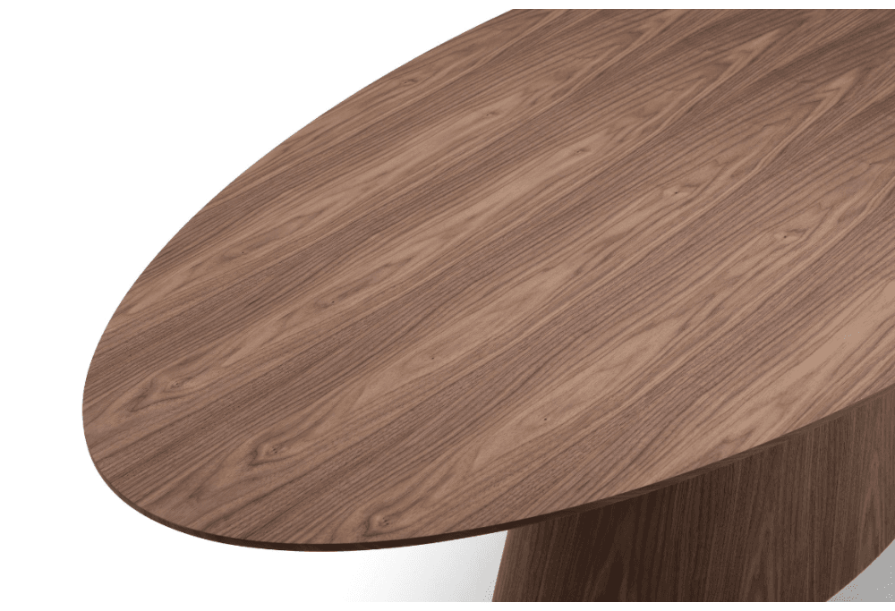 Tavamo Oval Walnut Wood Dining Table by Tommy Franks
