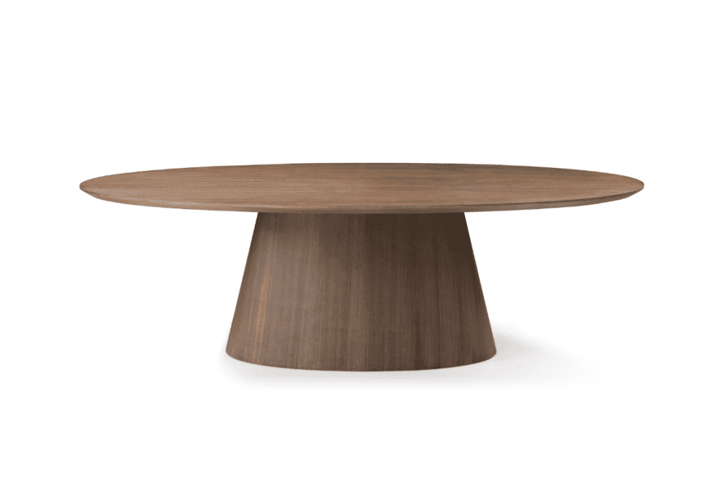 Tavamo Oval Walnut Wood Dining Table by Tommy Franks