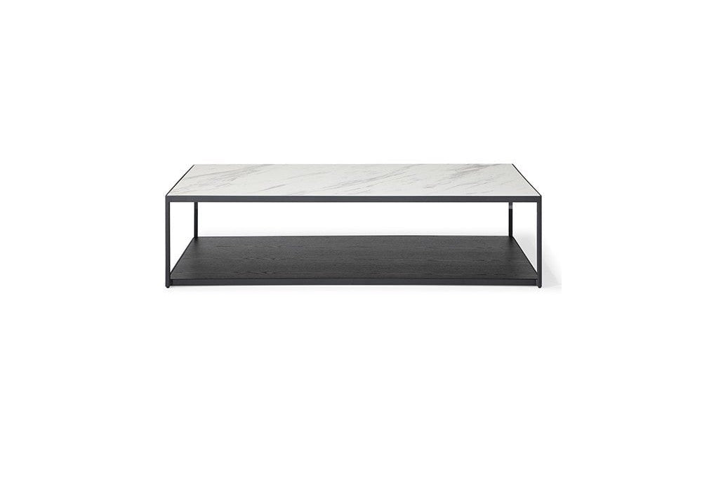 Bolton Coffee Table Cara White Ceramic Top by Tommy Franks