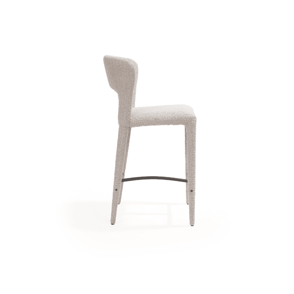 Pari Chex Bouclé Steam Bar Stool by Tommy Franks