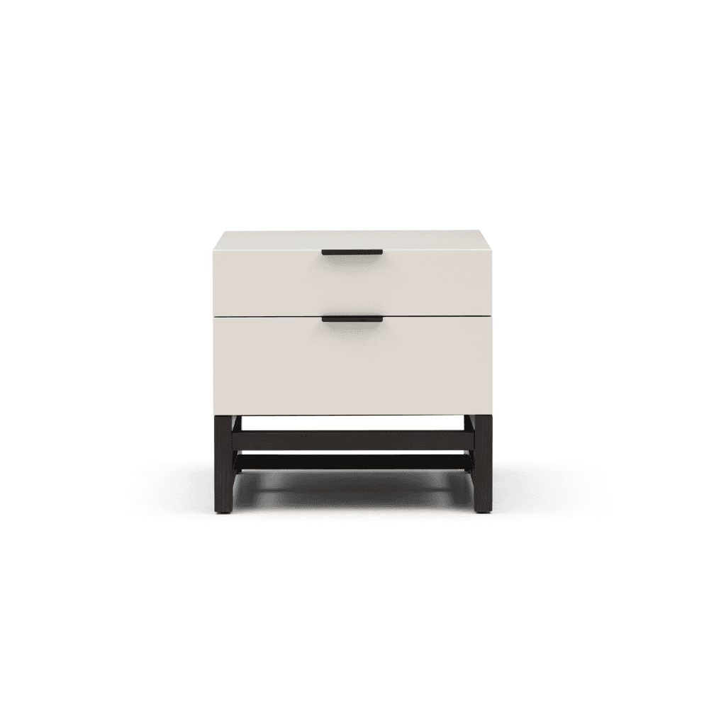 Webb Matte Beige Bedside Table by Tommy Franks
