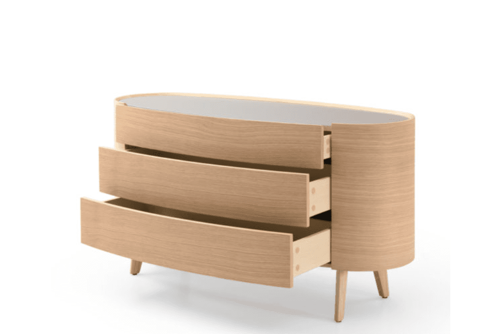 Weston Chest Of Drawers Ash & Oak Wood 3 Drawer by Tommy Franks