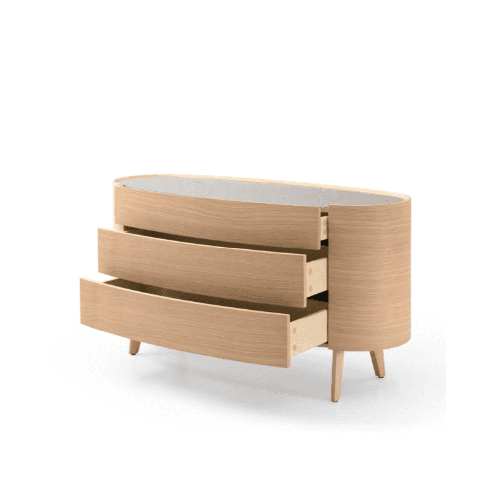 Weston Chest Of Drawers Ash & Oak Wood 3 Drawer by Tommy Franks