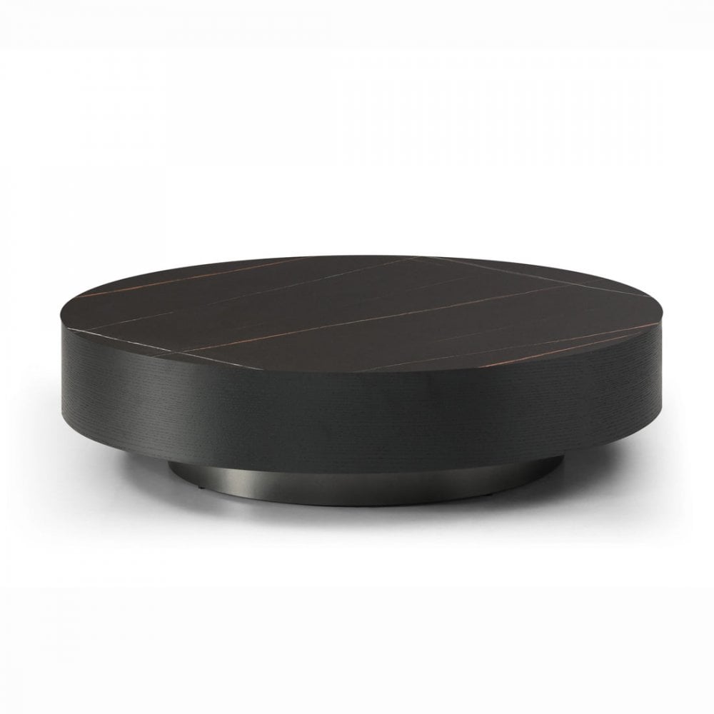 Coin Black Marble Coffee Table by Tommy Franks
