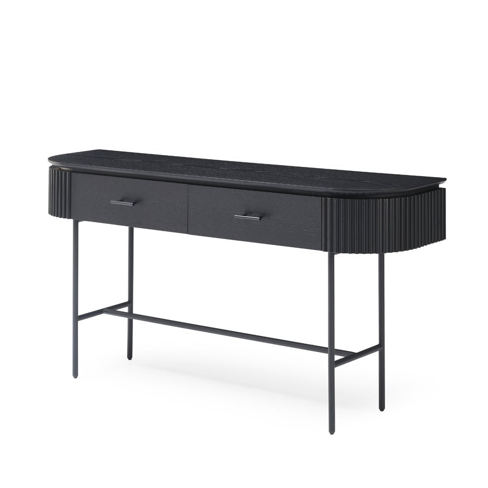Lantine Black Oak Console Table by Tommy Franks