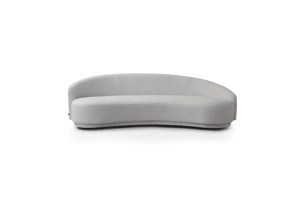 Cove 4-Seater Cream Velour Sofa by Tommy Franks