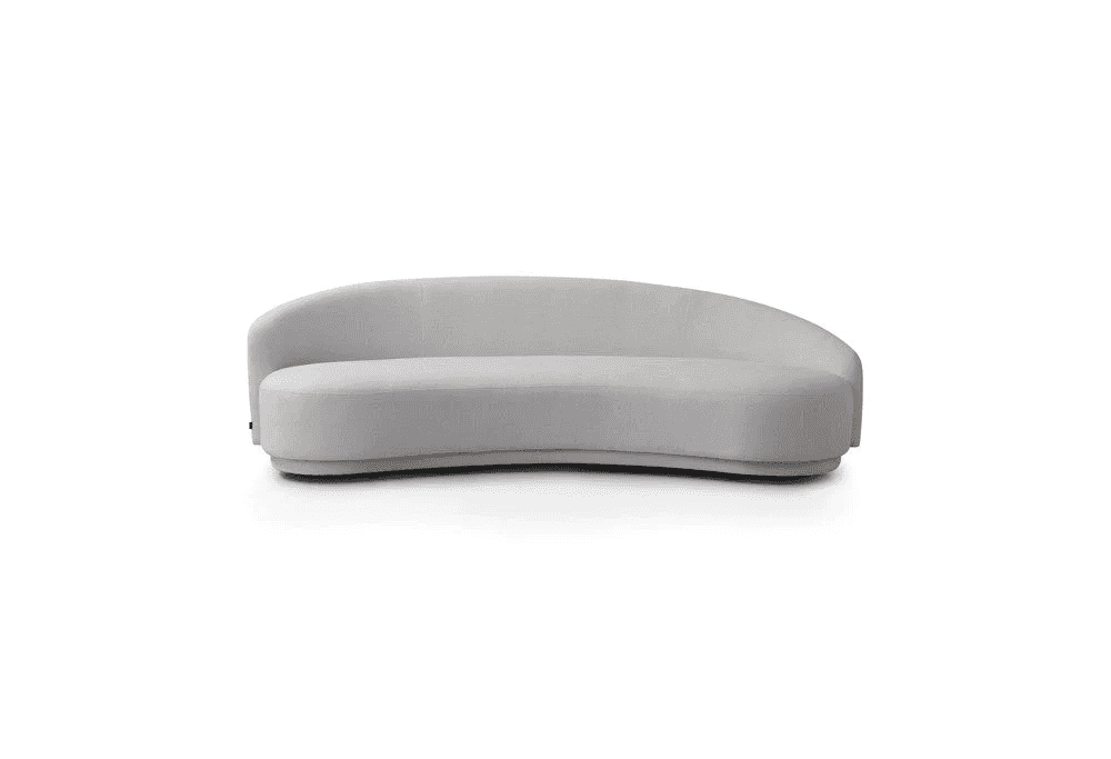 Cove 4-Seater Cream Velour Sofa by Tommy Franks
