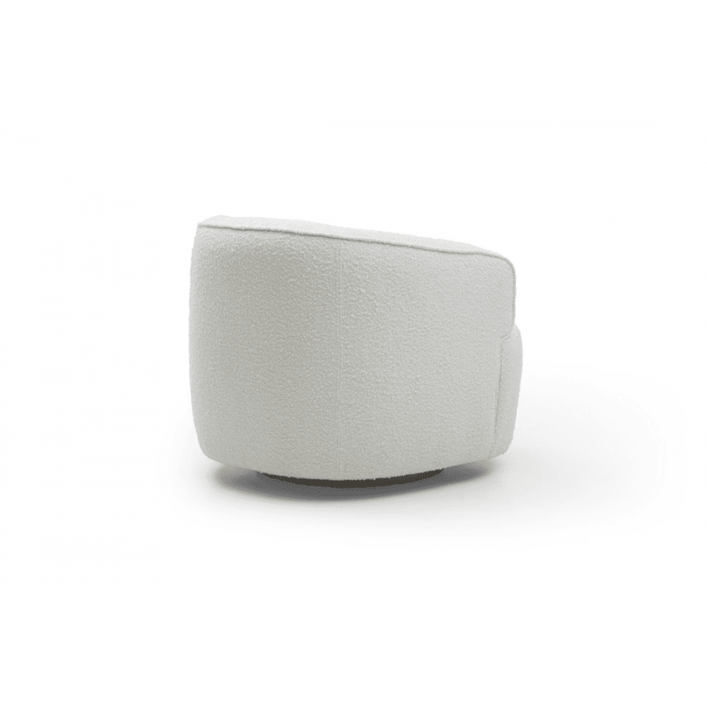 Grace Polar Bouclé Swivel Chair by Tommy Franks