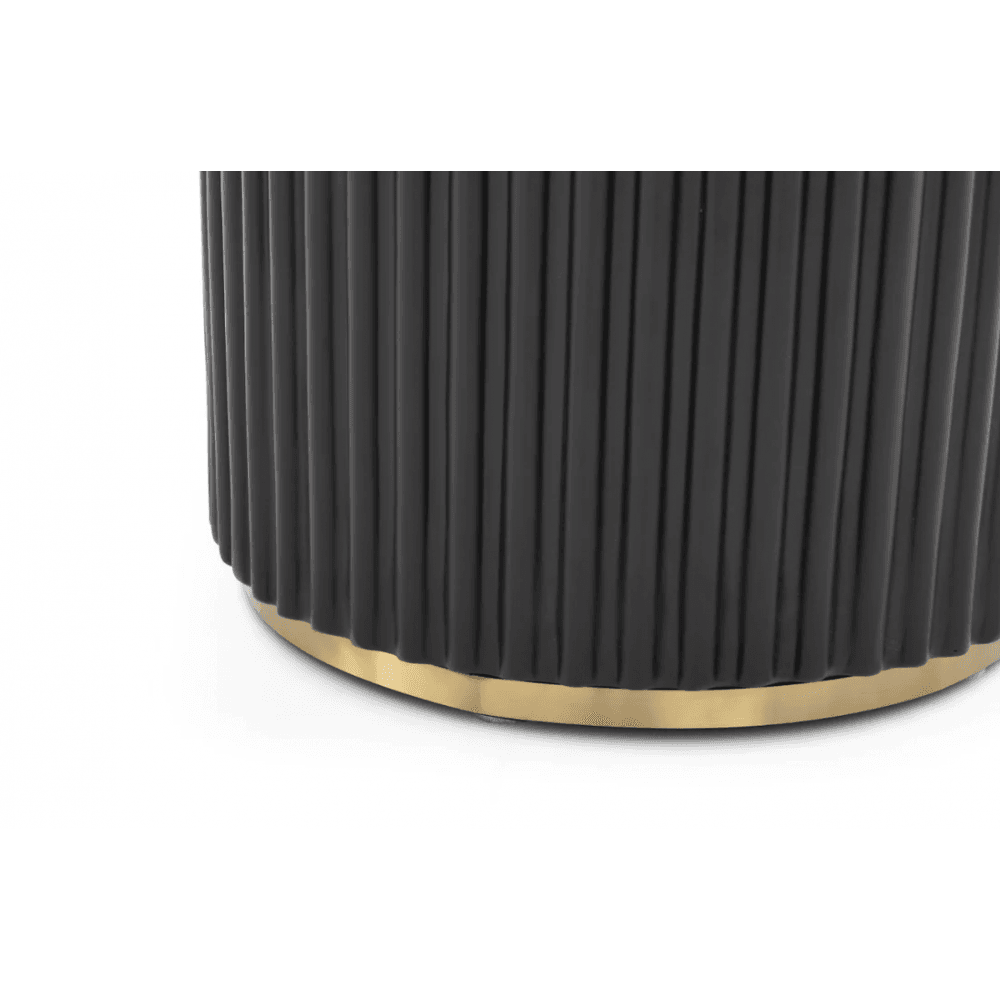 Lantine 280cm Black Oak & Brass Dining Table by Tommy Franks