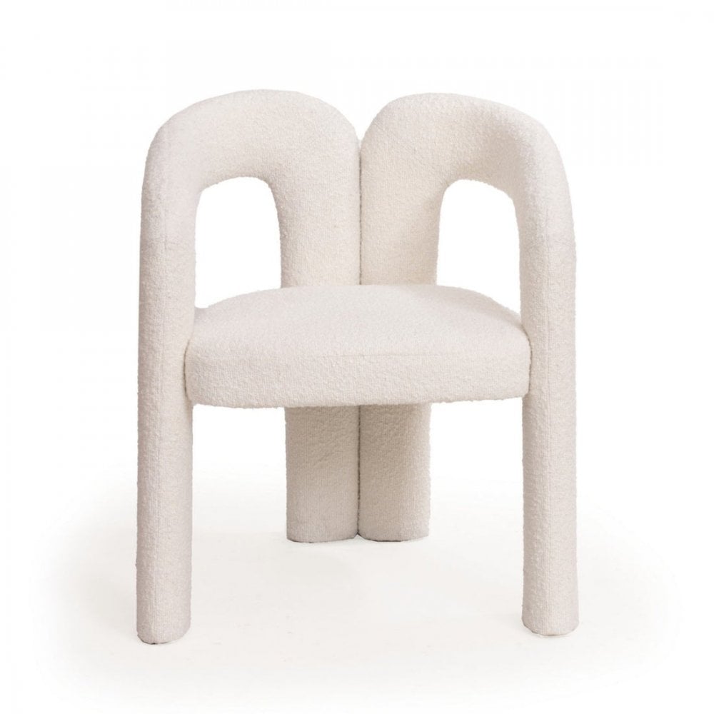 Mavis Polar Bouclé Dining Chair by Tommy Franks