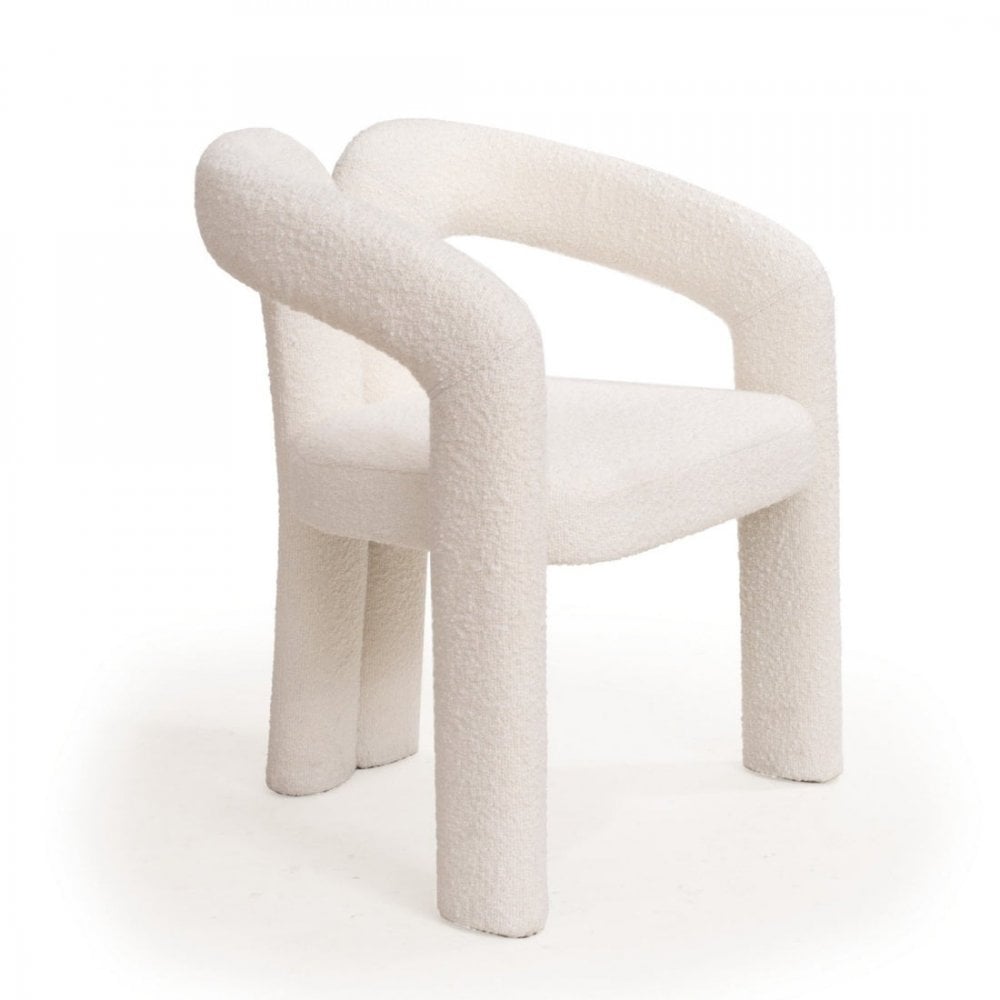 Mavis Polar Bouclé Dining Chair by Tommy Franks