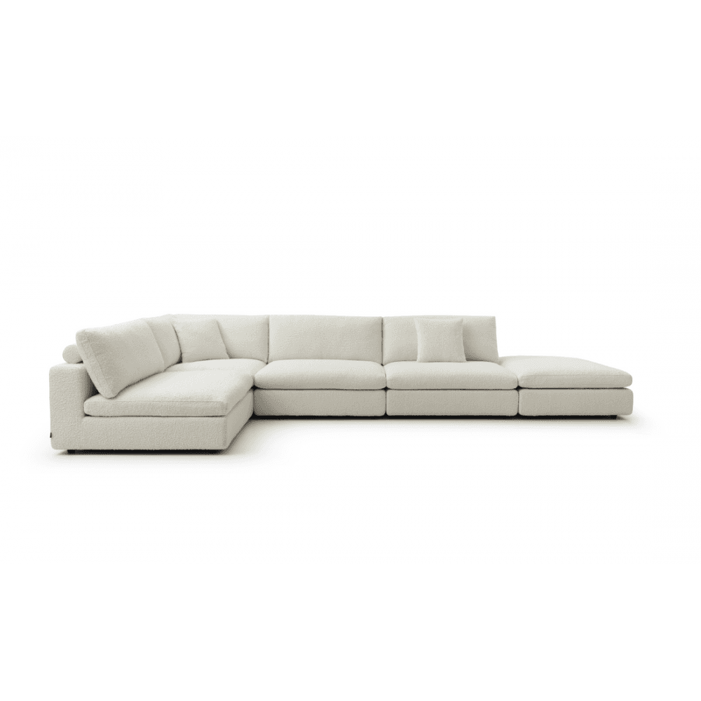 Blanco Polar Bouclé 5 Piece Modular Sofa by Tommy Franks