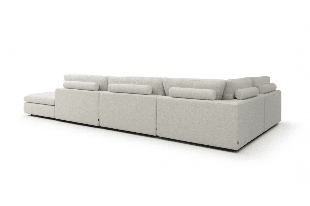 Blanco Polar Bouclé 5 Piece Modular Sofa by Tommy Franks