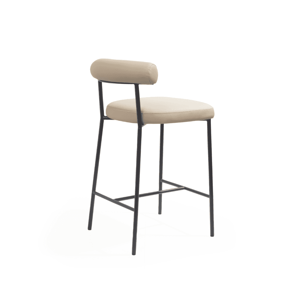 Alita Dark Marble Bar Stool by Tommy Franks