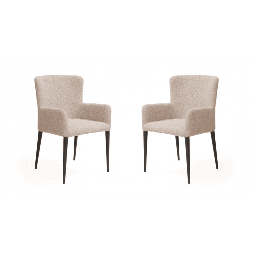 Varsi Steam Bouclé Dining Chair Set of 2 by Tommy Franks