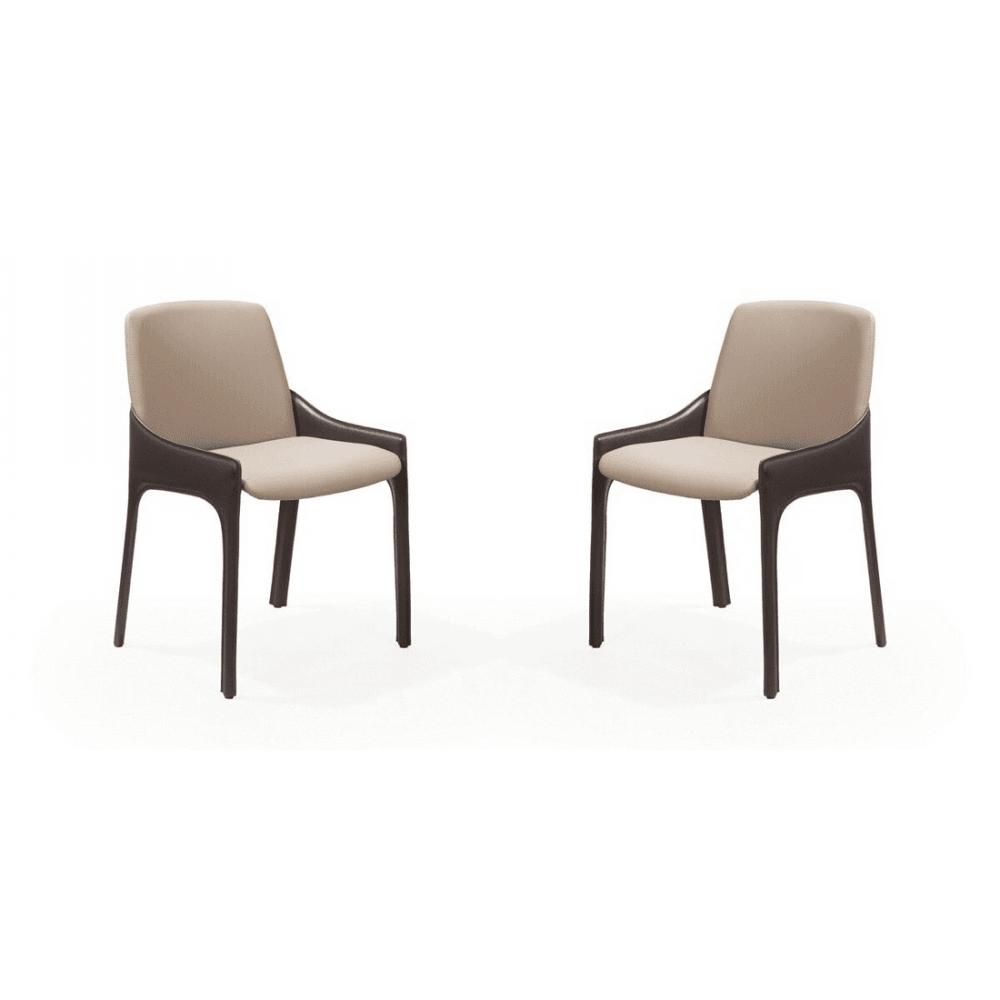 Villa Dark Marble Set of 2 Dining Chairs by Tommy Franks