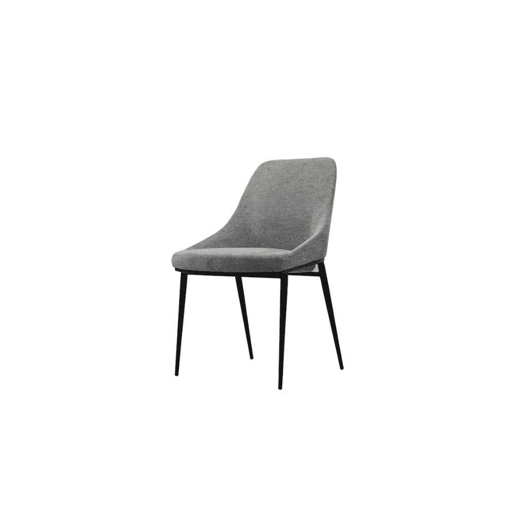 Scande Grey Fabric Dining Chairs Set of 2 by Tommy Franks