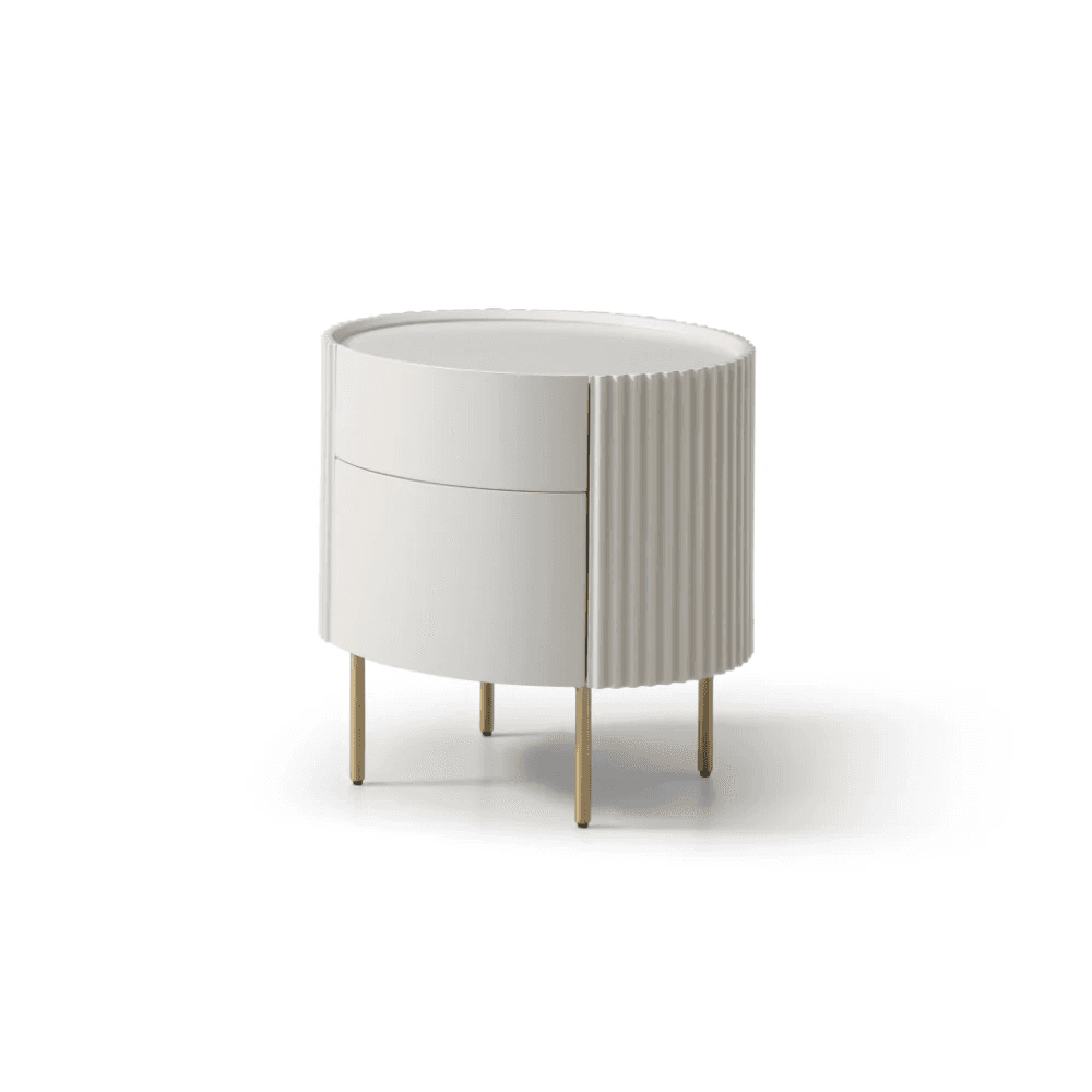 Lantine Beige Bedside Table by Tommy Franks