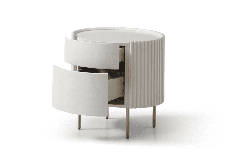 Lantine Beige Bedside Table by Tommy Franks