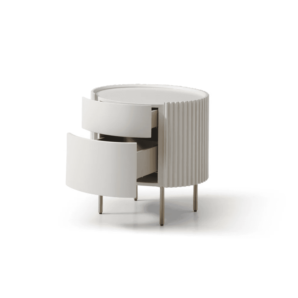 Lantine Beige Bedside Table by Tommy Franks
