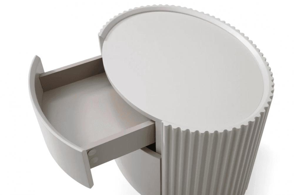 Lantine Beige Bedside Table by Tommy Franks